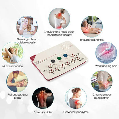 EMS Electroacupuncture Massage Device – 6 Waveform Low-Frequency Muscle Stimulator for Relaxation Therapy