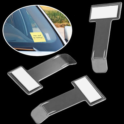 Universal Car Parking Ticket Clip | Windshield Sticker Holder | Organize Bills & Cards | Auto Interior Accessories - Pack of 2/5/10