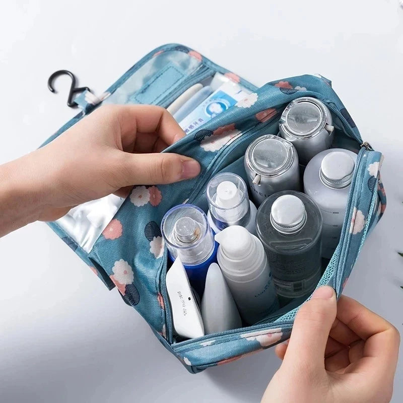 Waterproof Hanging Travel Makeup Bag – Bathroom Cosmetic Organizer for Men & Women
