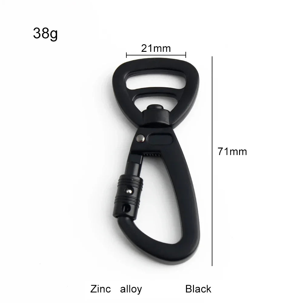 Auto-Locking Dog Leash Carabiner Clip – Swivel Rotating Ring Pet Hook for Outdoor Walking, Keychain & Pet Accessories