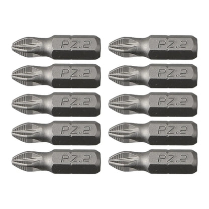 10-Pcs 25mm Anti-Slip Magnetic Hex Shank Screwdriver Bit Set – PH1, PH2, PH3, PZ1, PZ2, PZ3 Drill Bits