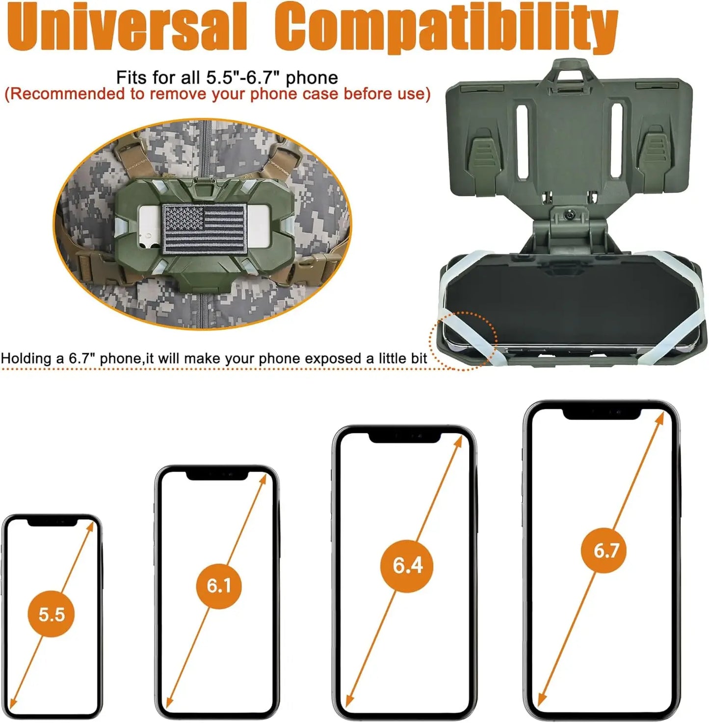 Tactical MOLLE Phone Holder – Folding Navigation Board for Airsoft, Hunting Vest & Cellphone Gear