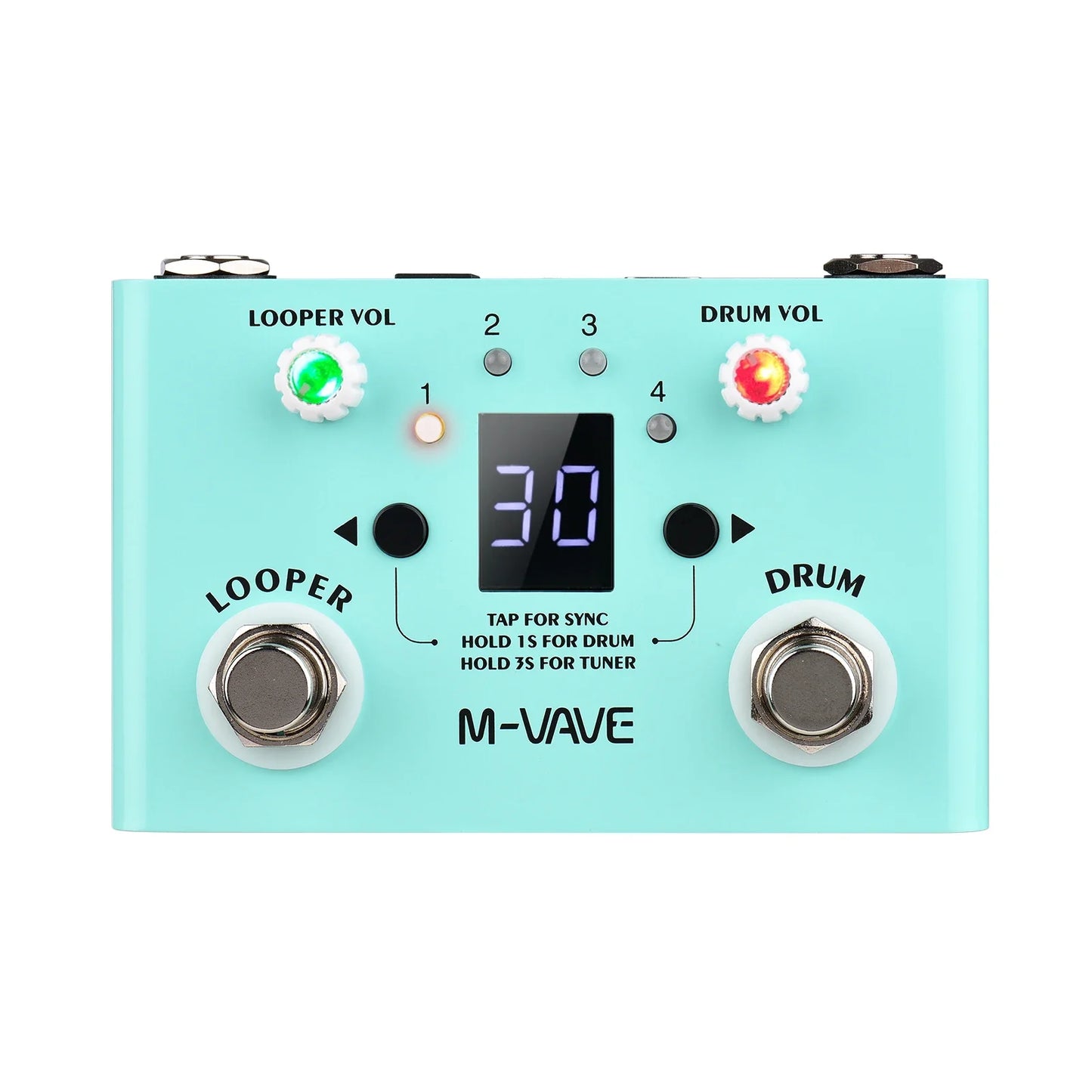 M-VAVE LOST TEMPO Effect Pedal – 2 in 1 Drum & Looper Mini Pedal with Double Footswitch, Drum Machine Pedal