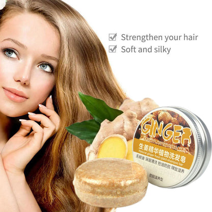 Ginger & Polygonum Herbal Shampoo Soap Bar – Natural Cold Processed Plant-Based Hair Care, Anti-Hair Loss & Nourishing Shampoo Bar
