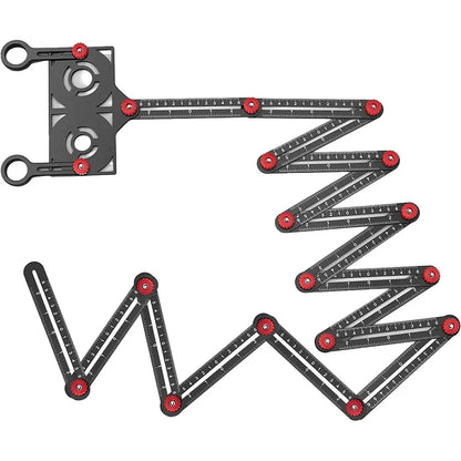 Aluminum Alloy Folding Ruler: Multi-Functional Measuring Ruler for Tile Positioning and DIY Projects - Available in 4/6/9/12 Inches