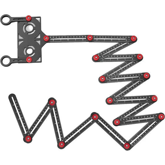 Aluminum Alloy Folding Ruler: Multi-Functional Measuring Ruler for Tile Positioning and DIY Projects - Available in 4/6/9/12 Inches