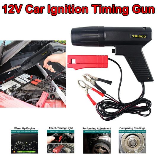 12V Car Ignition Timing Gun Induction Strobe Light for Gasoline Engines - Ideal for Car & Motorcycle Repair Tools