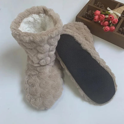 Thick Thermal Winter Socks — Plus Velvet Anti-Slip Home Slipper Socks for Men & Women, Warm Christmas Footwear