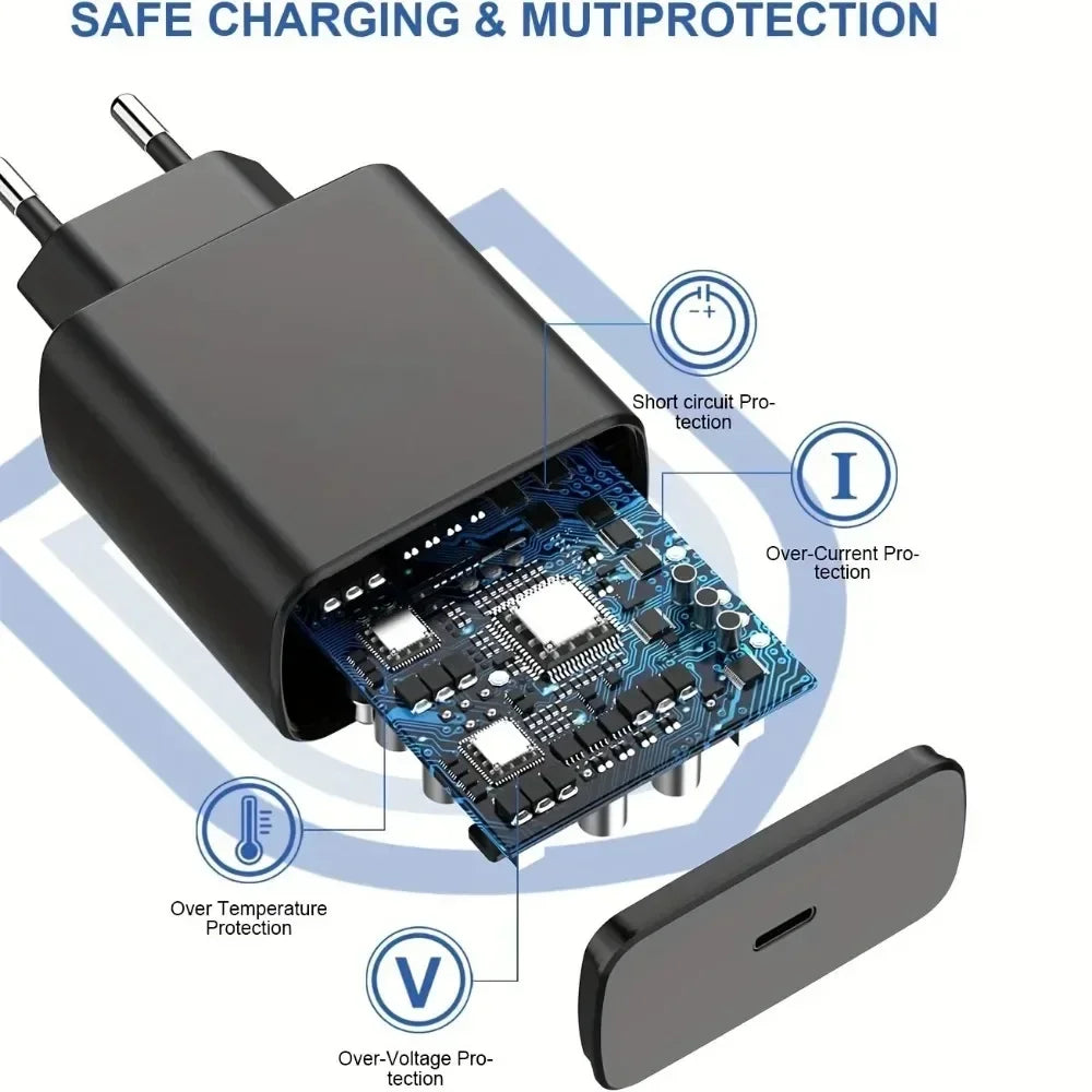 PD 45W USB-C Fast Charger — High-Speed Wall Adapter for Samsung Galaxy S24/S23 Ultra, Note, iPhone 15, Xiaomi 14