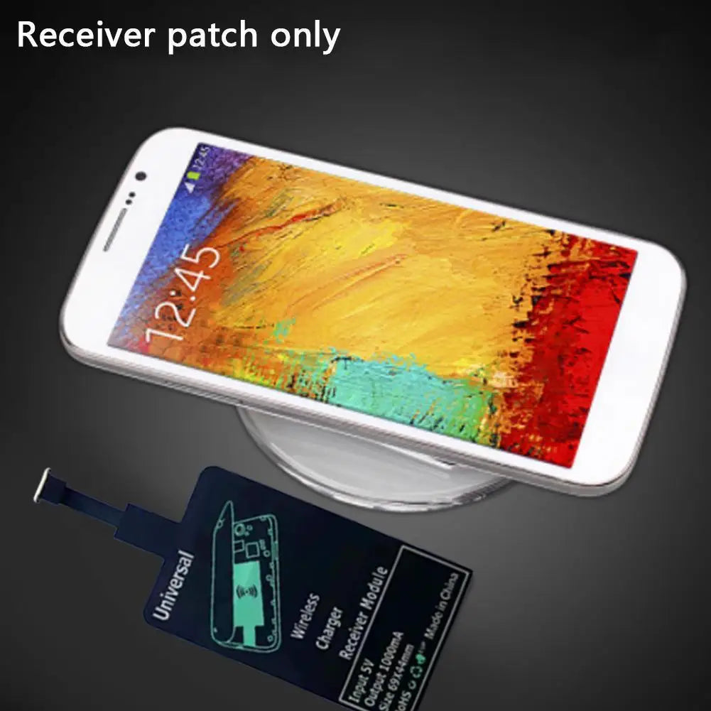 Type-C Wireless Charging Receiver Ultra-Thin Fast Charging Adapter – Stable Wireless Charger Patch for Samsung, Huawei & Xiaomi