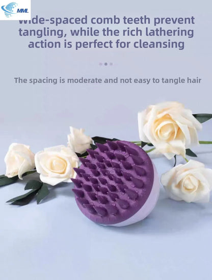 Silicone Scalp Massage Shampoo Brush - Soft Hair Washing Comb for Deep Cleaning, SPA Treatment & Salon Care