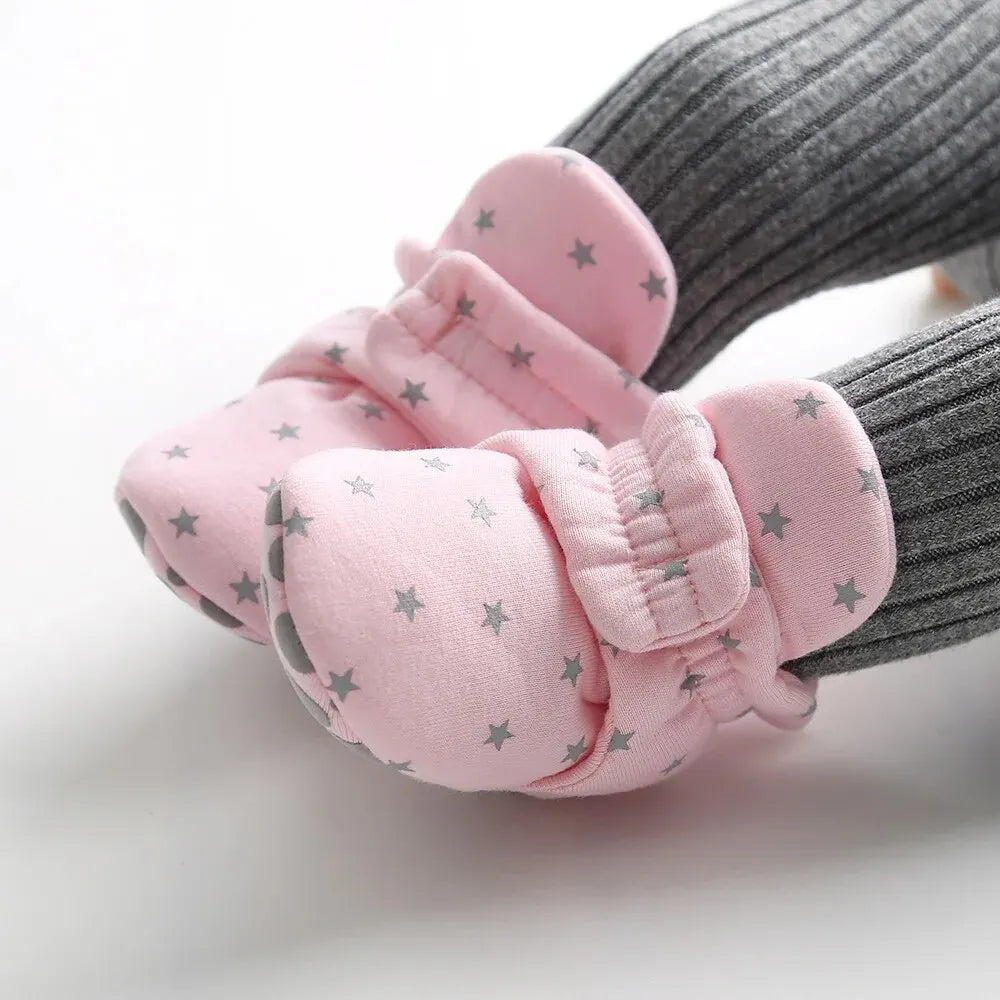 Meckior Baby Socks Shoes – Star Toddler First Walkers Booties, Soft Cotton Anti-Slip Shoes for Boys and Girls