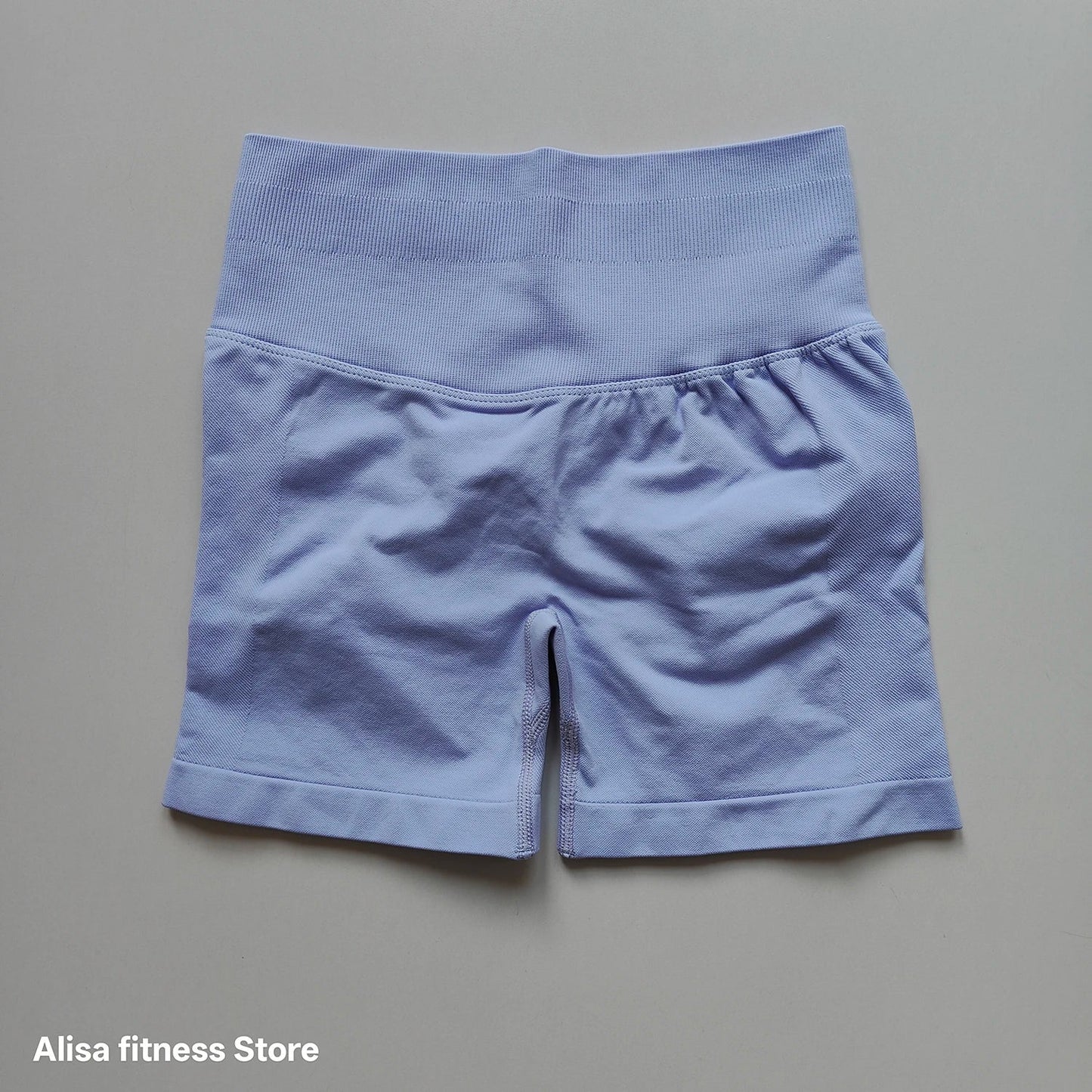 High Waisted Yoga Shorts - Seamless Tummy Control Fitness Shorts for Running, Workout & Activewear