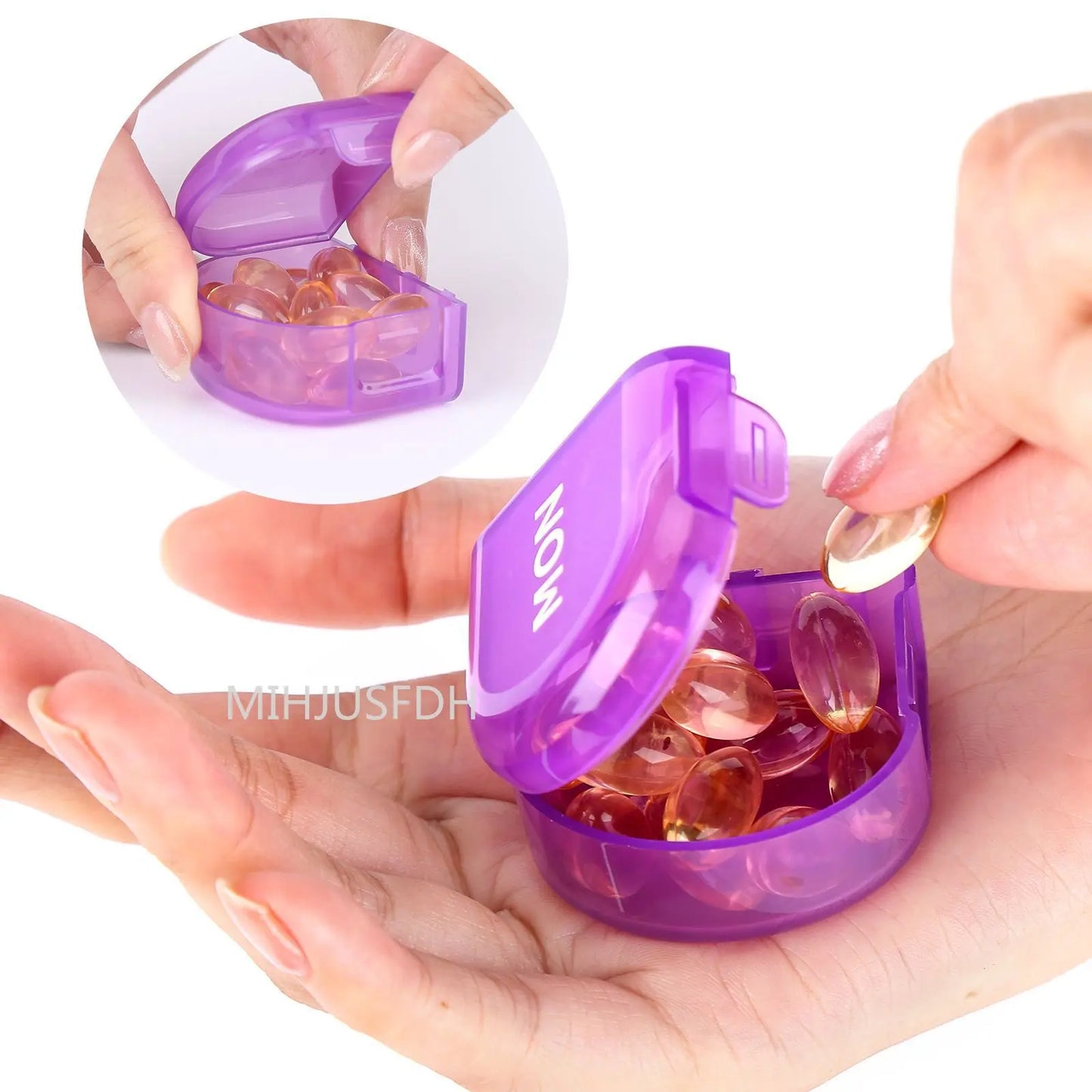 7-Day Weekly Pillbox Organizer – Tablet Holder & Medicine Storage Case for Capsules and Pills