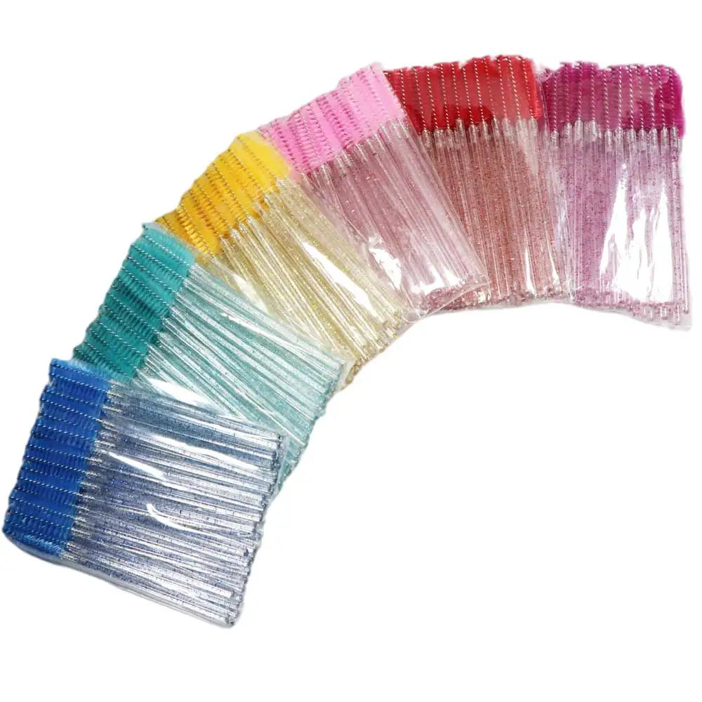 Eyelash Extension Disposable Eyebrow Brush Set - Mascara Wand Applicator Spoolers for Eye Lashes, Cosmetic Makeup Tools