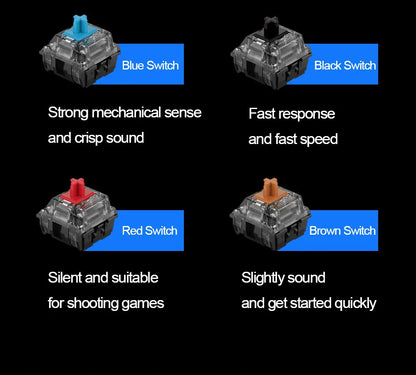 AULA F2088 Mechanical Gaming Keyboard – 104 Keys, Anti-Ghosting, Brown/Blue Switch, Wired RGB Backlit for PC & Laptop