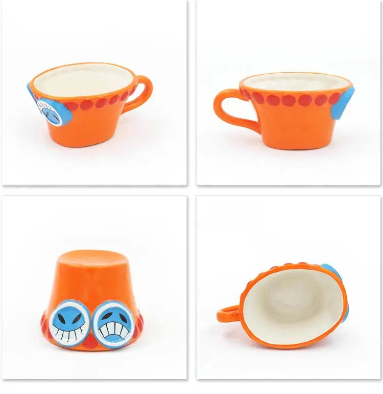 One Piece Anime Ceramic Mug — Chopper, D. Law & Three Brothers Hat Coffee Cup Christmas Gift