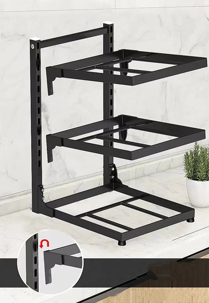 Multi-Layer Kitchen Sink Storage Rack – Adjustable Cooker and Pot Rack for Home Stovetop Cabinets