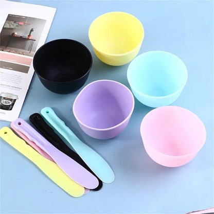 2PCS Non-Toxic Silicone Mask Mud & Essential Oil Bowls – Durable, Portable Face Skin Care Tools for Makeup & Clean Use