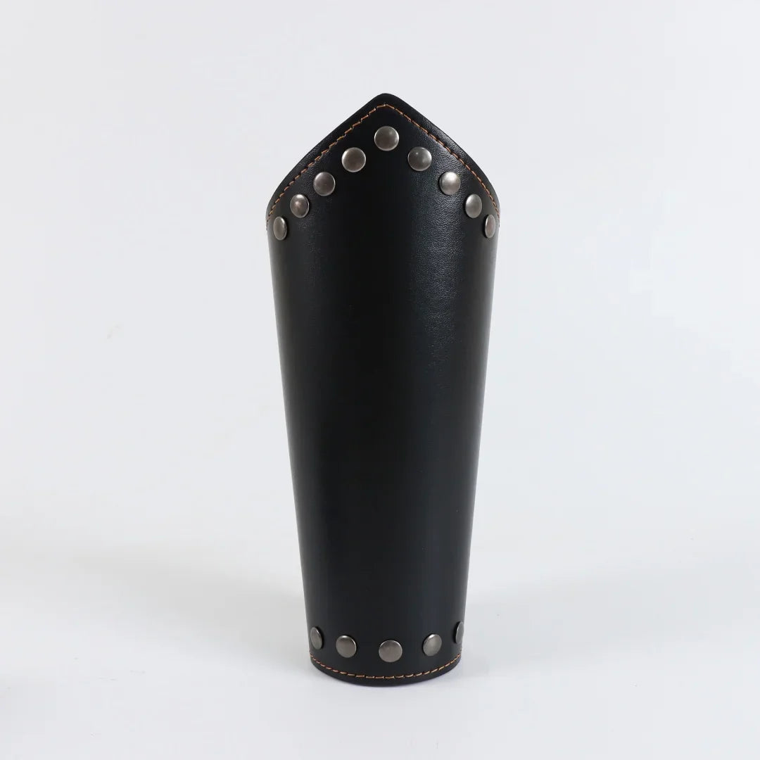 Men’s Medieval Knight Costume Accessories – Hooded Cloak, Scarf, Belt & Wrist Guard for Halloween Cosplay