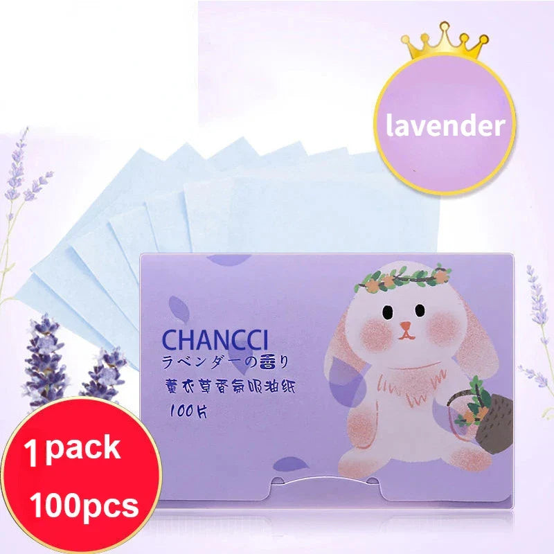 100/300PCS or 6 Packs Portable Facial Oil Blotting Papers – Oil Control & Face Cleansing Wipes
