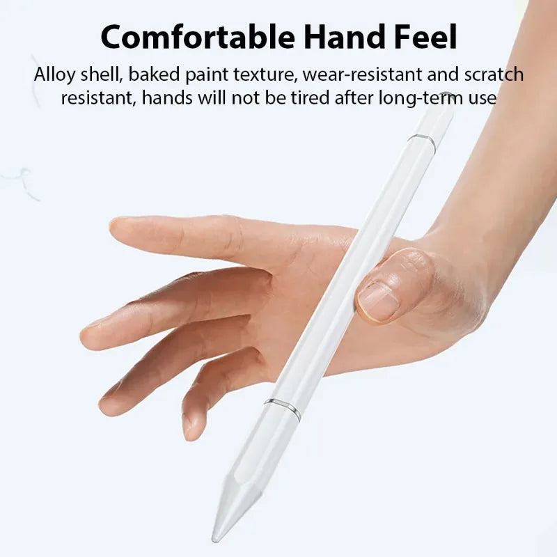 3-in-1 Magnetic Stylus Pen — Capacitive Touch Pen for iOS & Android Tablets and Smartphones, Compatible with iPad, Samsung, Xiaomi & Huawei, Drawing & Writing Tool