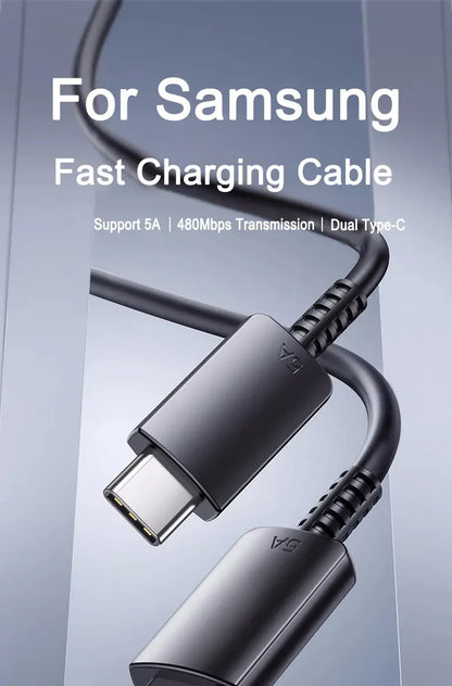 NNBILI 2-Pack 45W USB-C Fast Charging & Data Cable — Compatible with Samsung Galaxy S20/S22/S23 Ultra, Note 10+, A54 5G