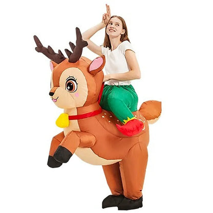 Elk Inflatable Costume for Adults – Cute Cycling Cosplay Party Walking Prop Outfit