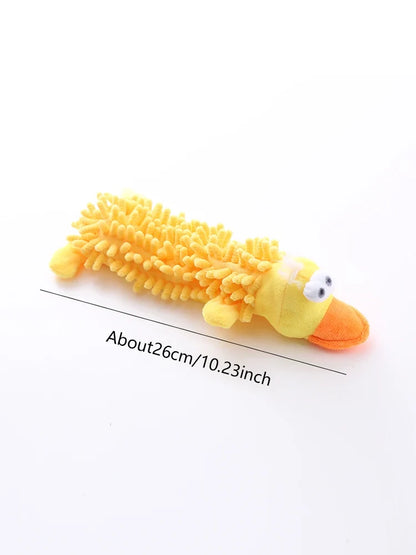 Plush Squeaky Dog Toy - Frog and Hippo Chew Toy for Teething and Teeth Cleaning