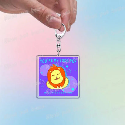 Kpop Demon Hunters Huntrix Saja Boys Keychain Bag Charm Rumi Zoey Jinu Ramen Keyring Fans Gift