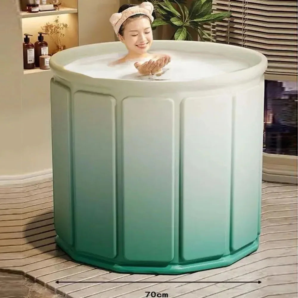Foldable Portable Bath Tub - Thickened Full Body Bath Bucket for Children & Adults, Long-Term Temperature Lock