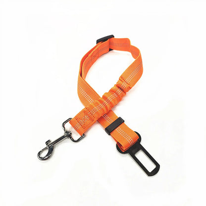 Adjustable Dog Car Seat Belt Harness – Nylon Reflective Elastic Safety Strap with Cushioning for Pet Travel