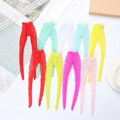 30cm Doll Silk Stockings – Mini Fishnet Tights for 1/6 Dolls, Elastic Leggings & Sock Accessory, Doll Girl Gift