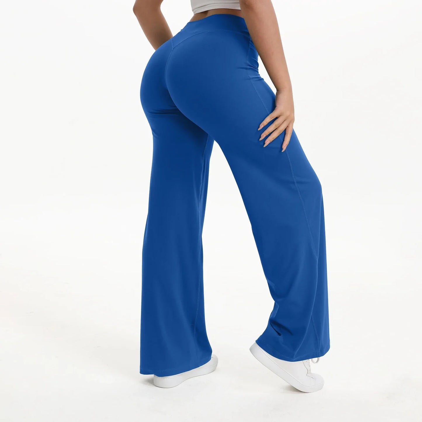 NCLAGEN SoftMotion Women’s Straight Leg Yoga Pants, Mid-Waist Gym Leggings, Naked Feel Pilates & Running Sports Trousers
