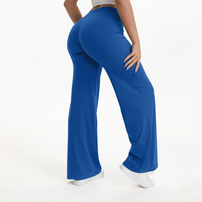NCLAGEN SoftMotion Women’s Straight Leg Yoga Pants, Mid-Waist Gym Leggings, Naked Feel Pilates & Running Sports Trousers