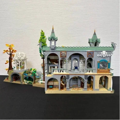 Rivendell Street View Building Blocks Set - 6167pcs Film Series Model, Compatible with 10316 Style Bricks, Ideal Gift for Kids