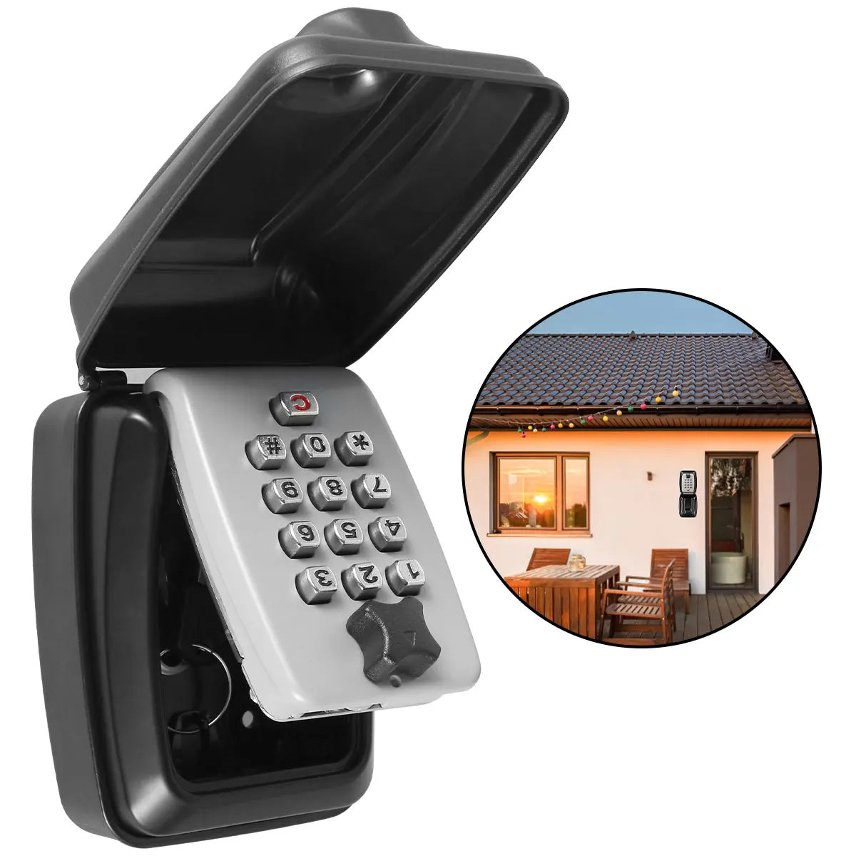 1/2Pcs Wall Mount Key Lock Safe – Portable Secret Storage Box with Code Security Lock for Home or Office Organizer