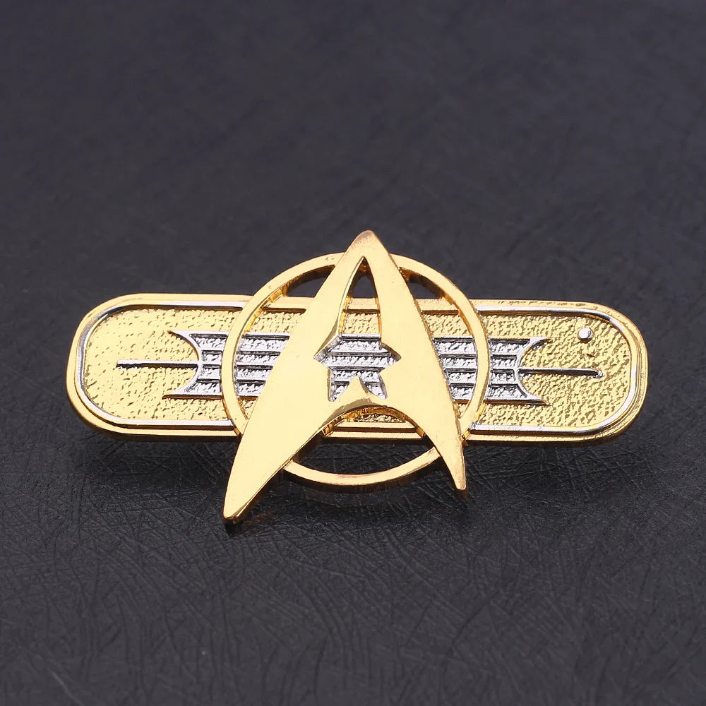 Classic Star Trek Button Brooch — Starfleet Logo Metal Badge, Creative Lapel Pin for Shirts, Backpacks & Jewelry Accessories