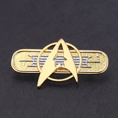 Classic Star Trek Button Brooch — Starfleet Logo Metal Badge, Creative Lapel Pin for Shirts, Backpacks & Jewelry Accessories