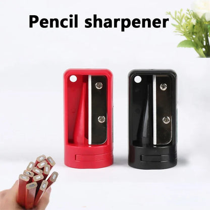 2PCS Multifunctional Woodworking Pencil Sharpener - Portable Single Hole Universal Pencil Planer