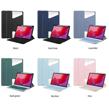Smart Cover for Lenovo Tab M11 TB-330FU/331FC & Xiaoxin Pad 2024 11" Case with Wireless Keyboard, Pencil Holder & Stand