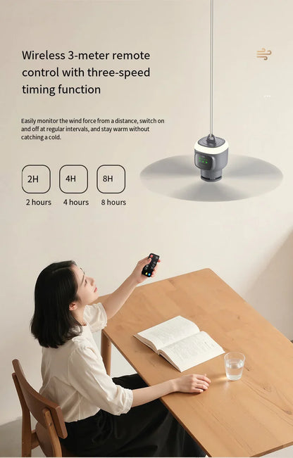 12000mAh Portable Ceiling & Camping Fan – Outdoor Tent Air Circulator and Cooling Ventilator