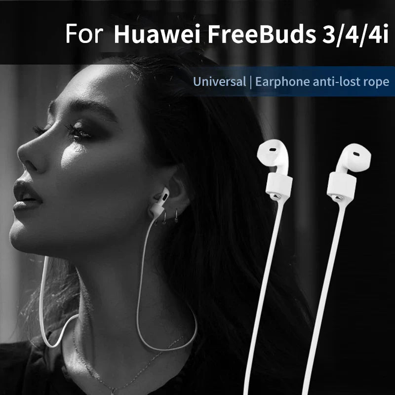 Magnetic Wireless Anti-Lost Silicone Earphone Cable Holder - Neck String for AirPods Pro, Airdots, Samsung Buds Plus
