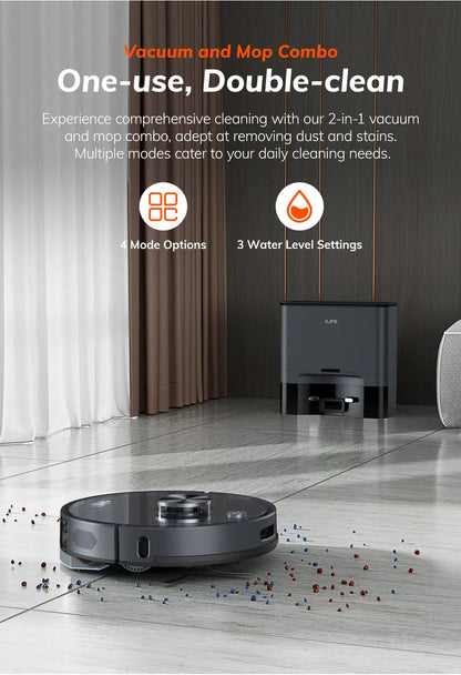ILIFE T20S LDS Robot Vacuum Cleaner – 5000Pa, Auto Empty Dock, 60-Day Hands-Off Cleaning, Wet/Dry Sweeping & Mopping