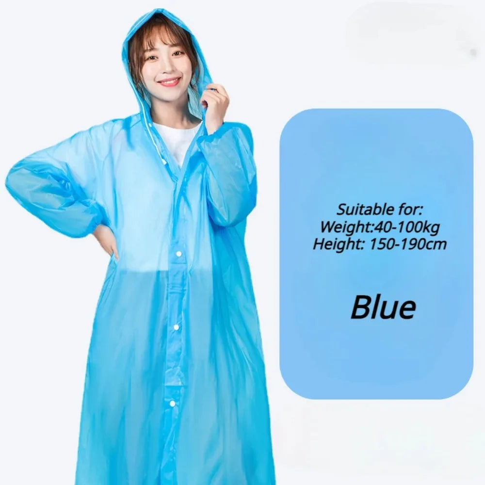 Waterproof Adult Raincoat – Lightweight, Portable, Reusable Poncho for Travel, Outdoor & Fashion Rainwear