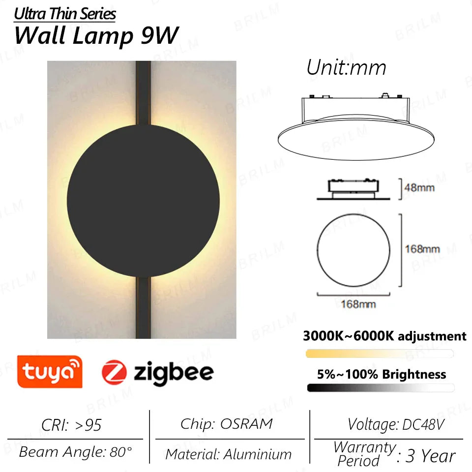 Ultra-Thin 6mm Magnetic Track Light – Dimmable LED Spot Lamp with Smart Tuya Zigbee Gateway