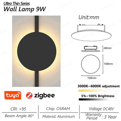 Ultra-Thin 6mm Magnetic Track Light – Dimmable LED Spot Lamp with Smart Tuya Zigbee Gateway