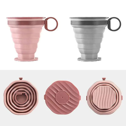 Portable Folding Coffee Cup with Lid - New Outdoor Travel Water Cup, Ideal for Carrying and Mouthwash
