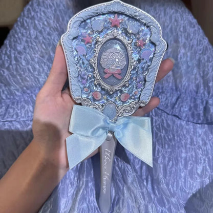 Flower Knows Angel Series Handheld Mirror – White, Black & Pink Compact Mirror