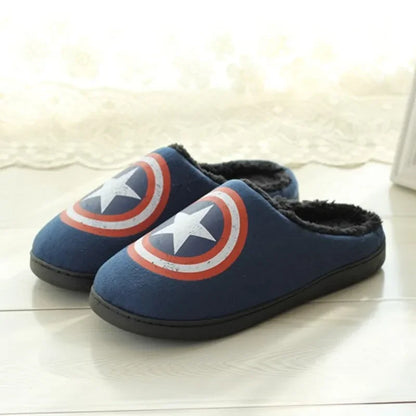 Batman Winter Slippers for Women & Men – Warm Plush, Non-Slip Indoor Floor Slides, Cartoon Anime DC Cotton Slippers for Couples